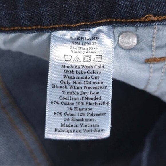 EVERLANE The High Rise Skinny Jean Size 29 Regular - Picture 10 of 10